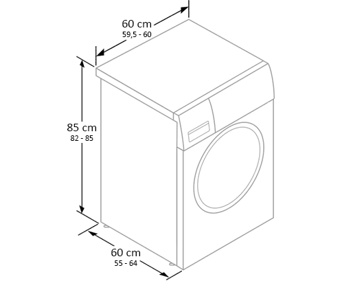 dimensiunile masinii de spalat rufe cu incarcare frontala