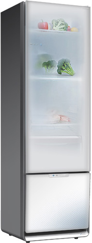 S.Home - frigider cu usa transparenta la apropriere