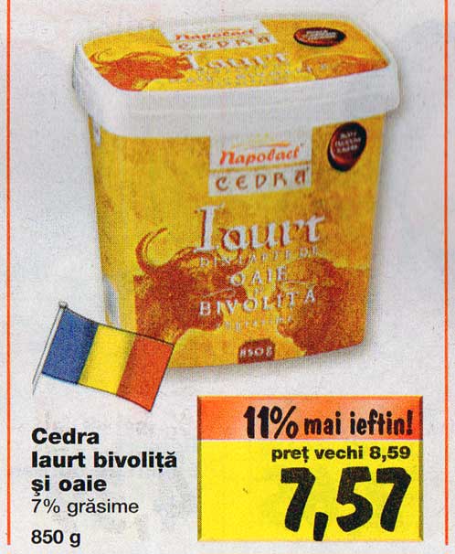 iaurt Cedra Napolact lapte bivolita revista Kaufland